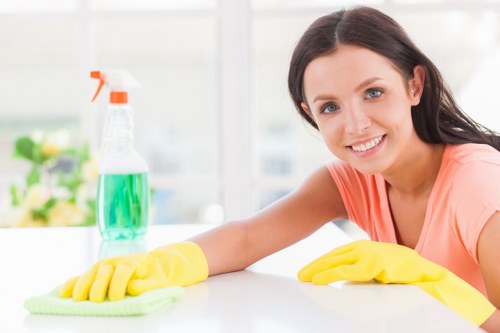Professional upholstery cleaning in Hampton for a fabric sofa