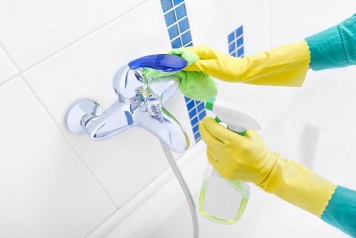 Dust removal from curtains in a Hampton home