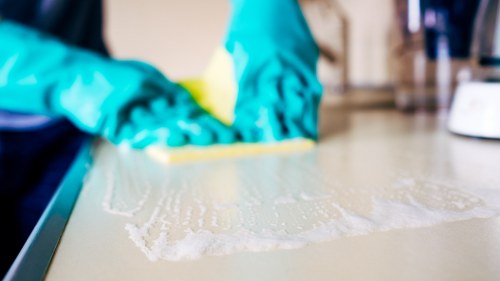 Careful cleaning of delicate upholstery in Hampton home